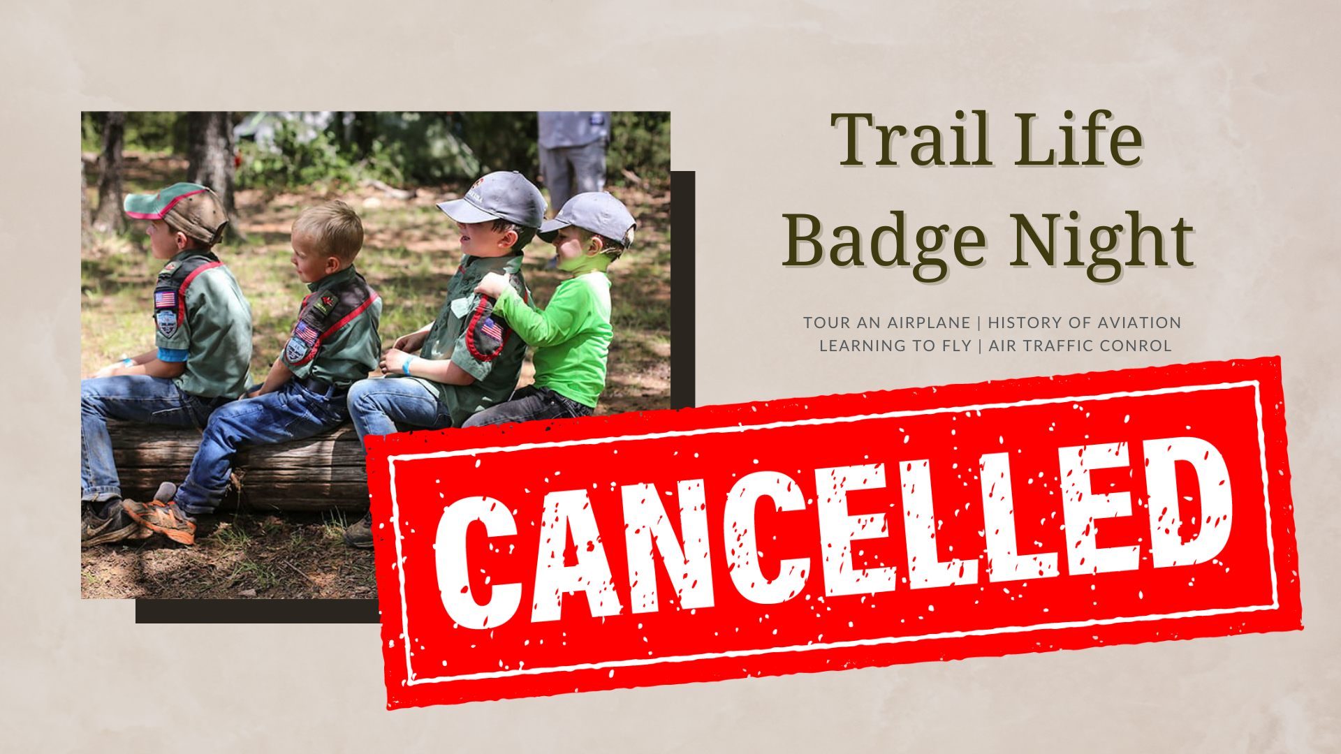 Trail Life cancelled